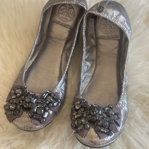 Tory Burch Metallic Flats
